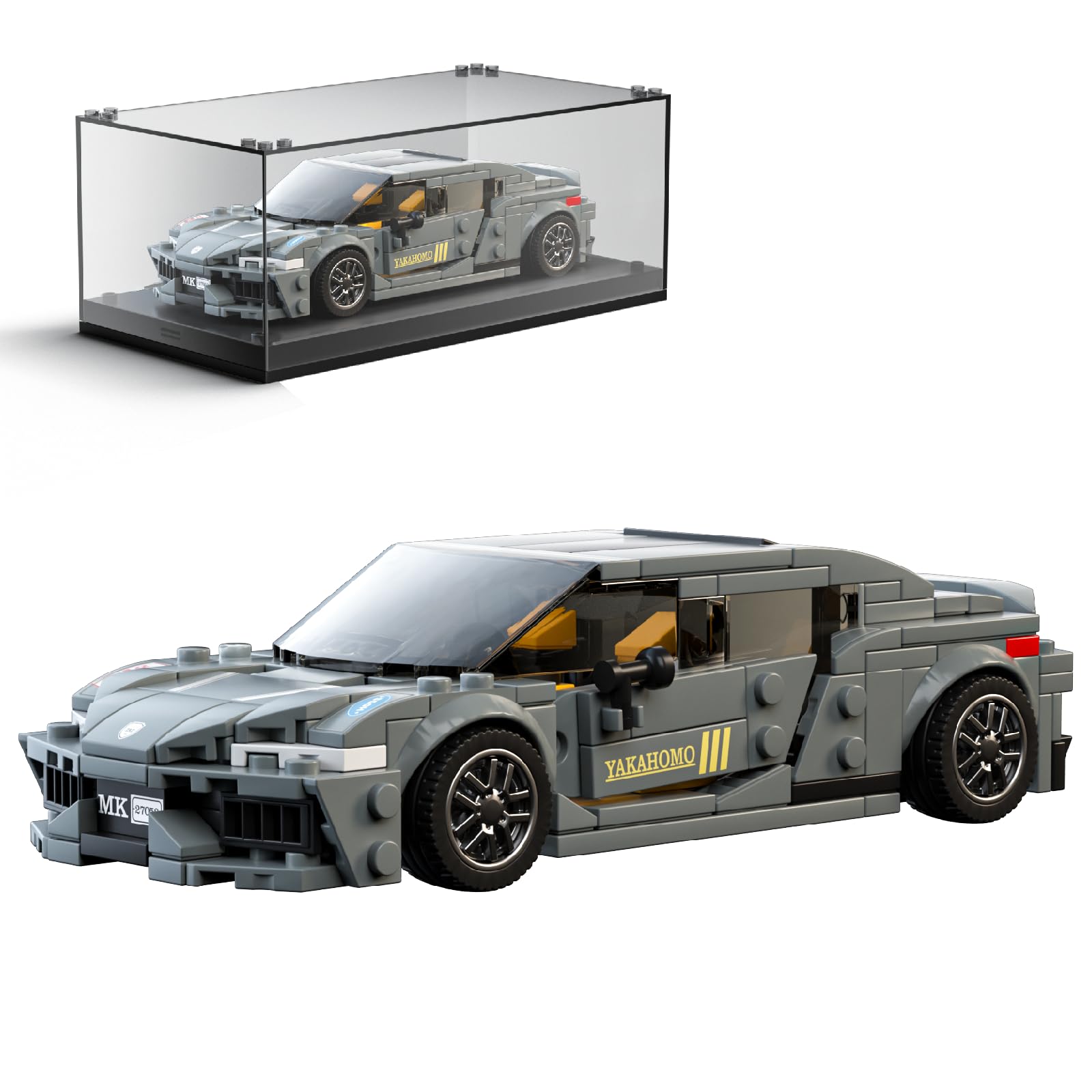 Mould KingSpeed Champion Building Toys with Display Case, 27052 Model Kits Blocks, Super Race Cars Building Kits for Aults and Kids 8+(386PCS)