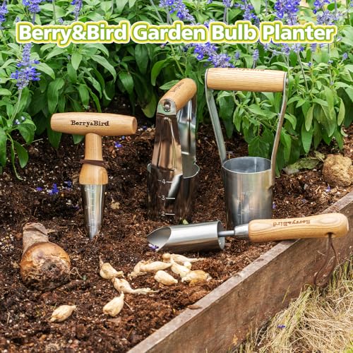 Berry&Bird Hand Dibber herramienta de jardín 6'' madera miniatura 5