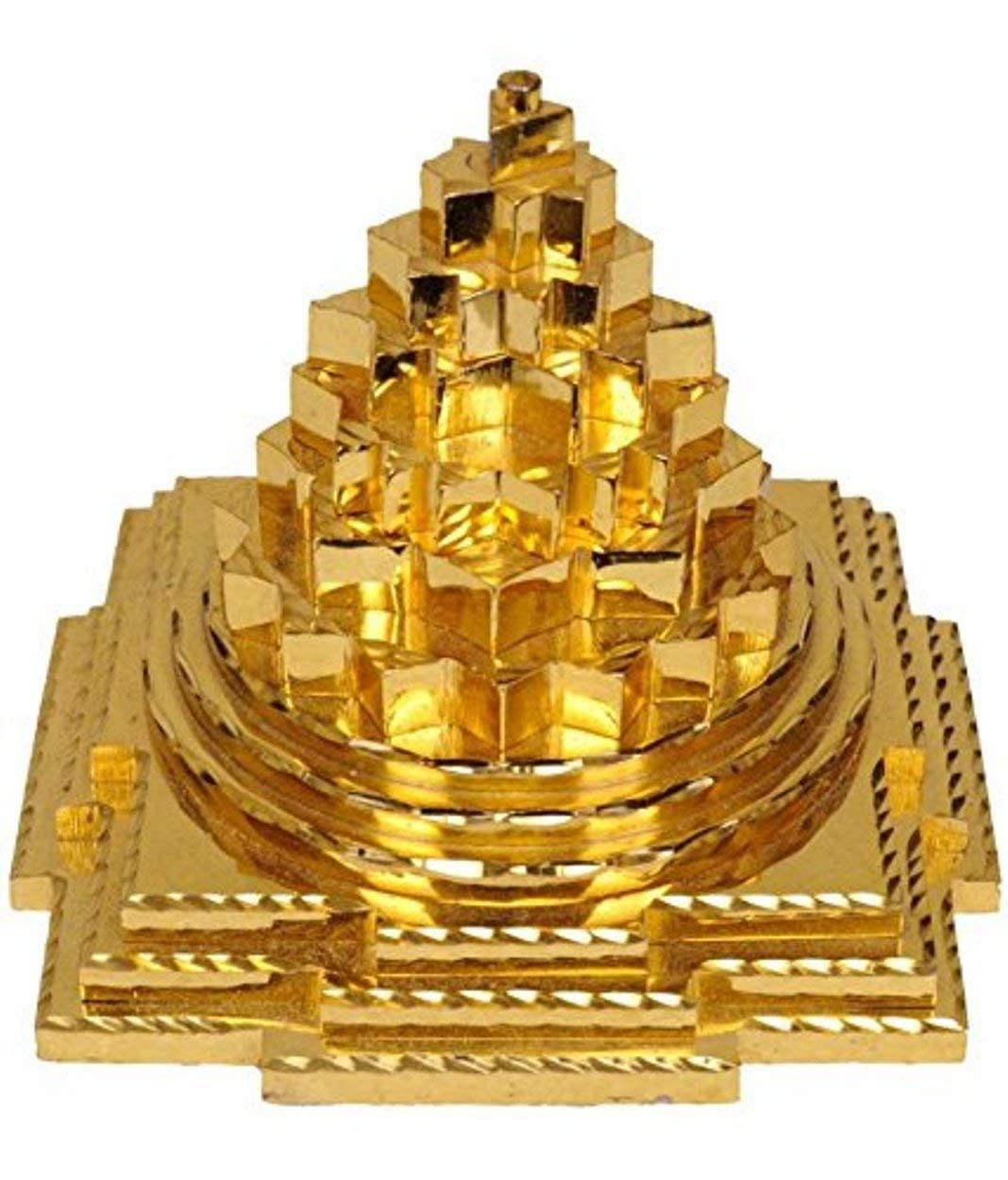 100% Pure Brass Meru Shri Yantram for Diwali Lakshmi Pooja 1.5 x 1.5 Inch Great Indian Festival Sale