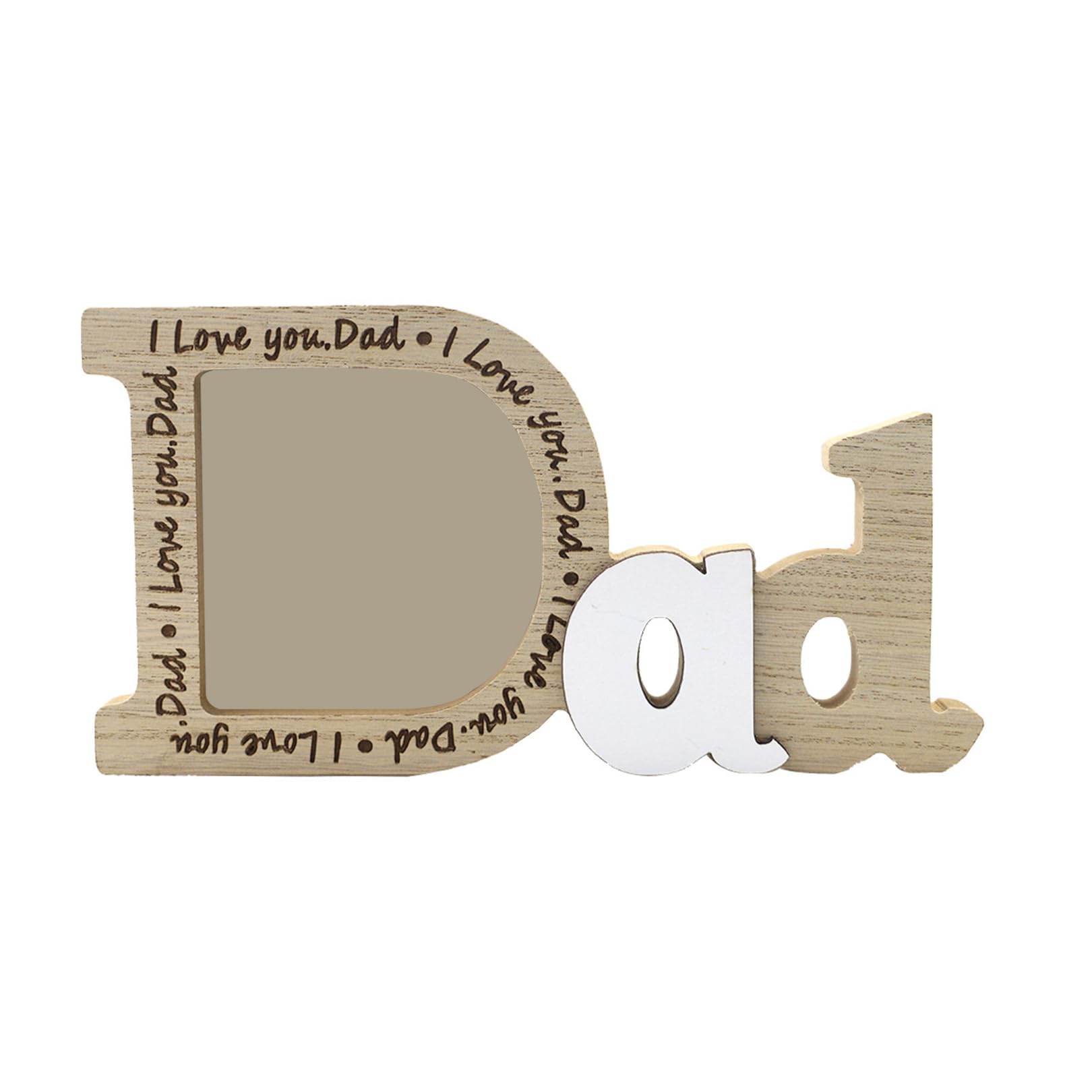 Dad Gifts from Daughter Son Wooden Dad Picture Frames Fathers Day Gift PhotoFrame Dad Photo Frame Birthday Gifts for Daddy Memorial Presents for Birthday Father's Day Thanksgiving Christmas