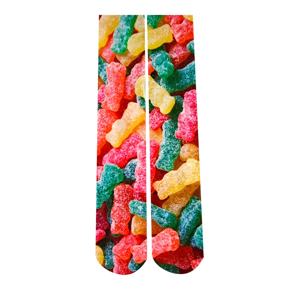 KACOLOR Mens Crazy Funny Cool 3D Print Pattern Novelty Crew Tube Socks