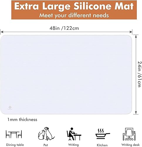 Miniatura 2 de Manteles individuales de silicona, tapetes de silicona para manualidades, tapete de silicona antiadherente multiusos para manualidades, manteles