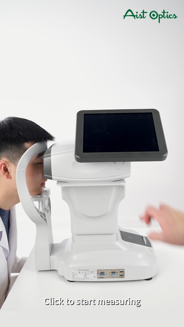 Image of Fully Automatic Refractometer Keratometer and Optometry Optical Equipment Refractor for Optometrist Clinics and Ophthalmologists (White)
