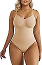 SHAPERX Women's Seamless Shapewear Bodysuit Tummy Control Body Shaper Waist Defining Body Suit