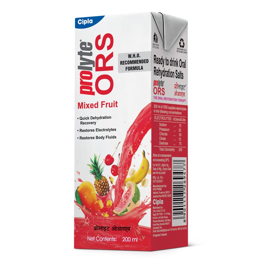 Buy Cipla Prolyte ORS Ready to Drink Oral Rehydration Contains Vital