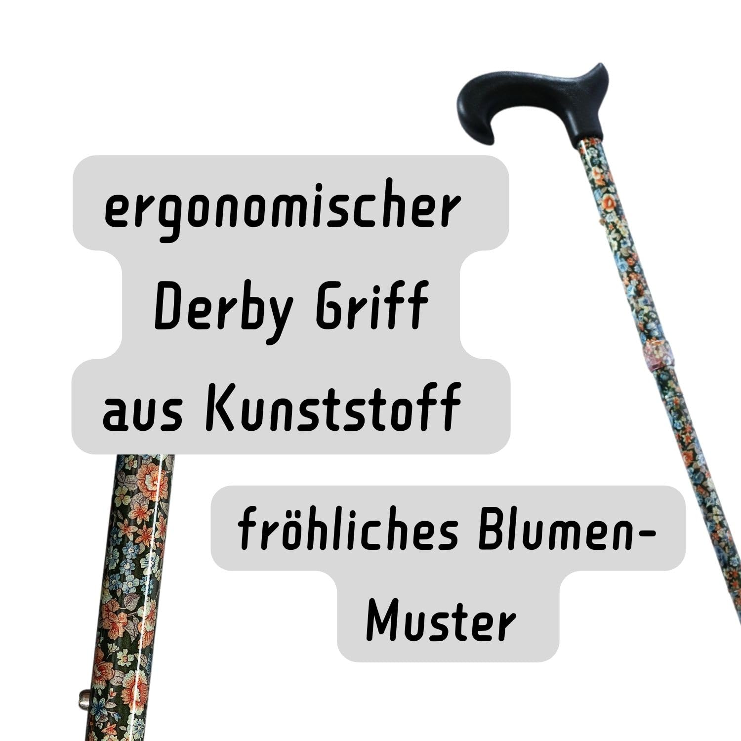 Uni-Ergonomic Faltstock höhenverstellbar + Olanmarp Klettarmband
