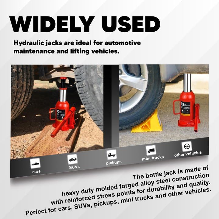 VONLX 12 Ton Bottle Jack with Case