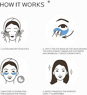 Dr. Pure Under Eye Patches for Wrinkles: Retinol Collagen Eye Mask for Puffy Eyes and Dark Circles with Hyaluronic Acid - Smooth Fine Lines Moisturizing and Hydrating (30 Pairs)