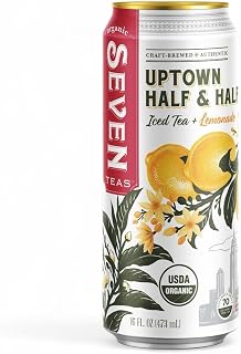 Seven Teas Organic Uptown Half & Half Iced Tea & Lemonade, 16 Fz