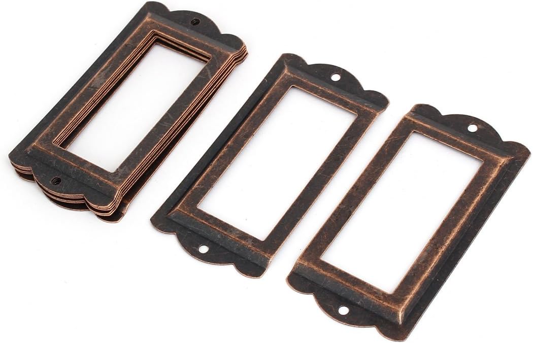 uxcell Office File Drawer 85mm x 42mm Tag Label Holders Frames Copper