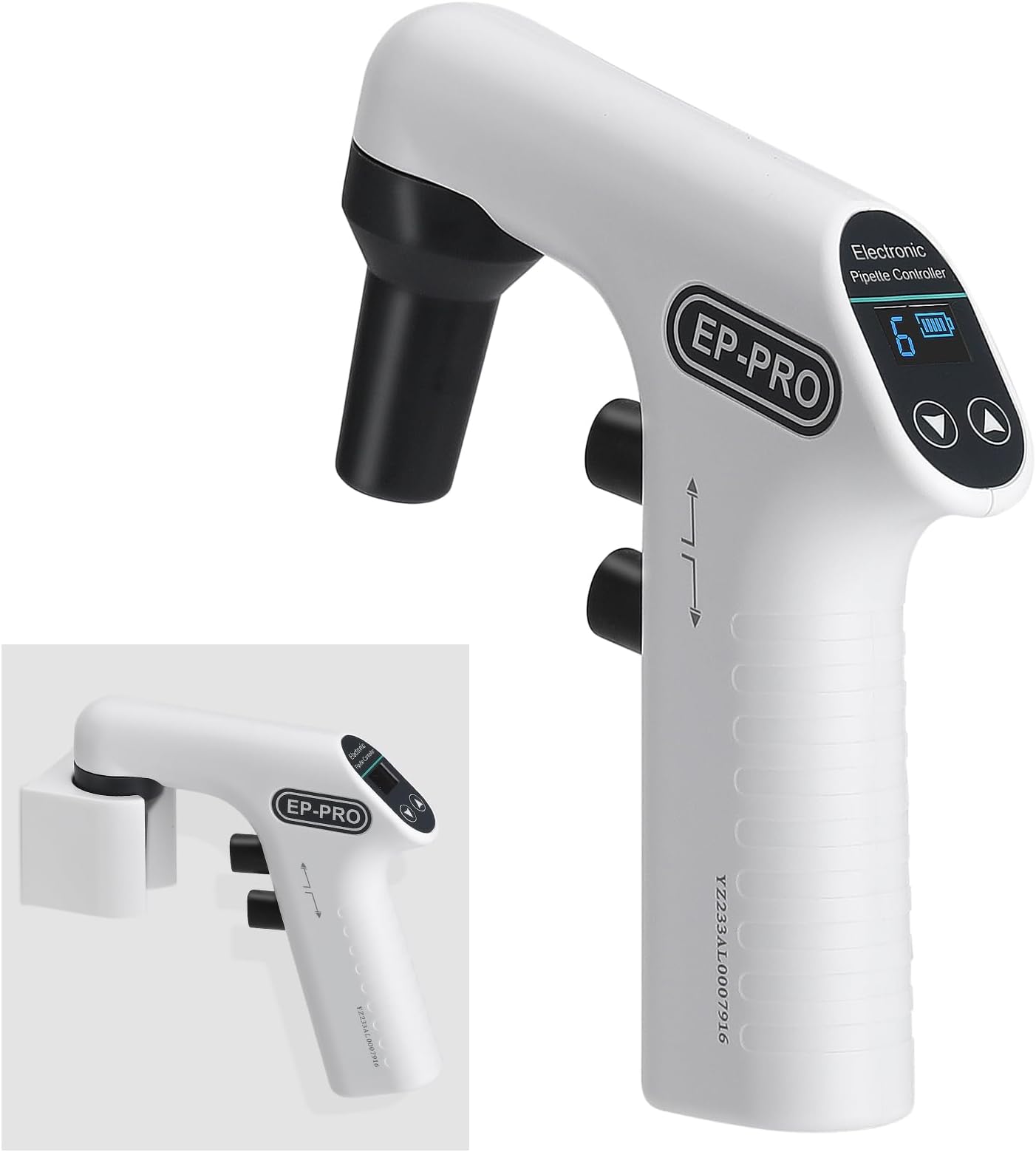 Motorized Pipette - Pump Pipet Aid with LED LCD Screen, Large Capacity Electric Pipette with 6 Adjustable Speeds &Two Drainage Modes