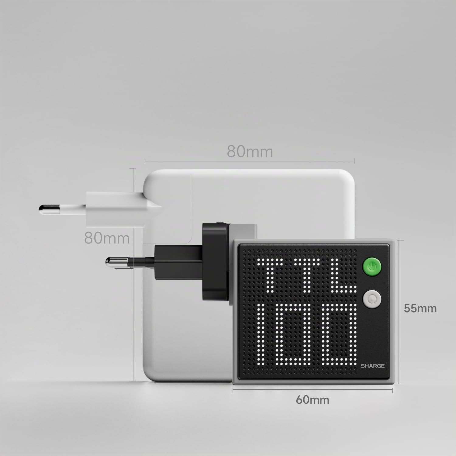 SHARGE Pixel 100 Chargeur USB-C 100W GaN 4 Ports avec Écran Intelligent