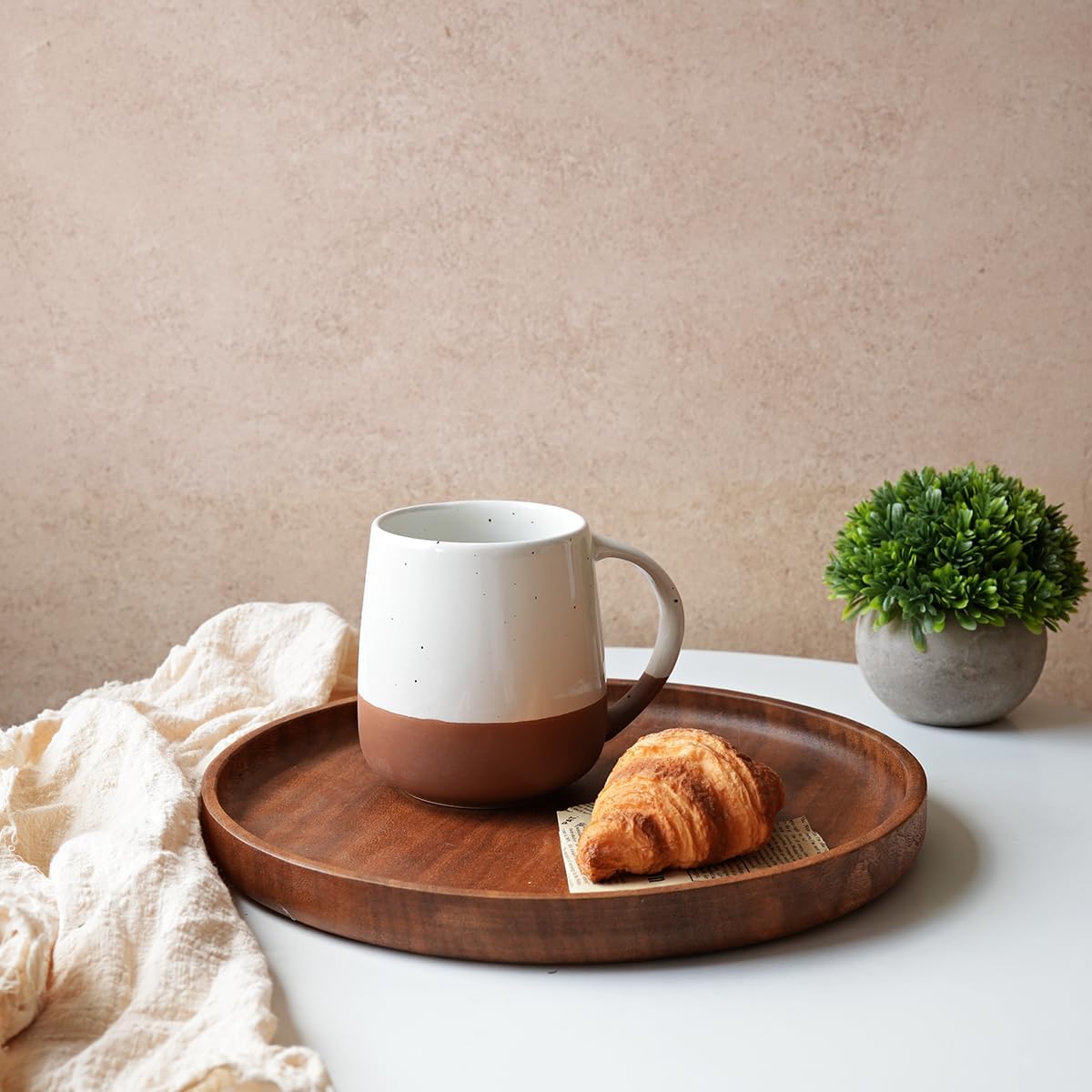 Bosmarlin Extra Large Ceramic Coffee Mug, 22 Oz, Dishwasher and Microwave Safe, Oversized Big Tea Cup (White) - Image 4