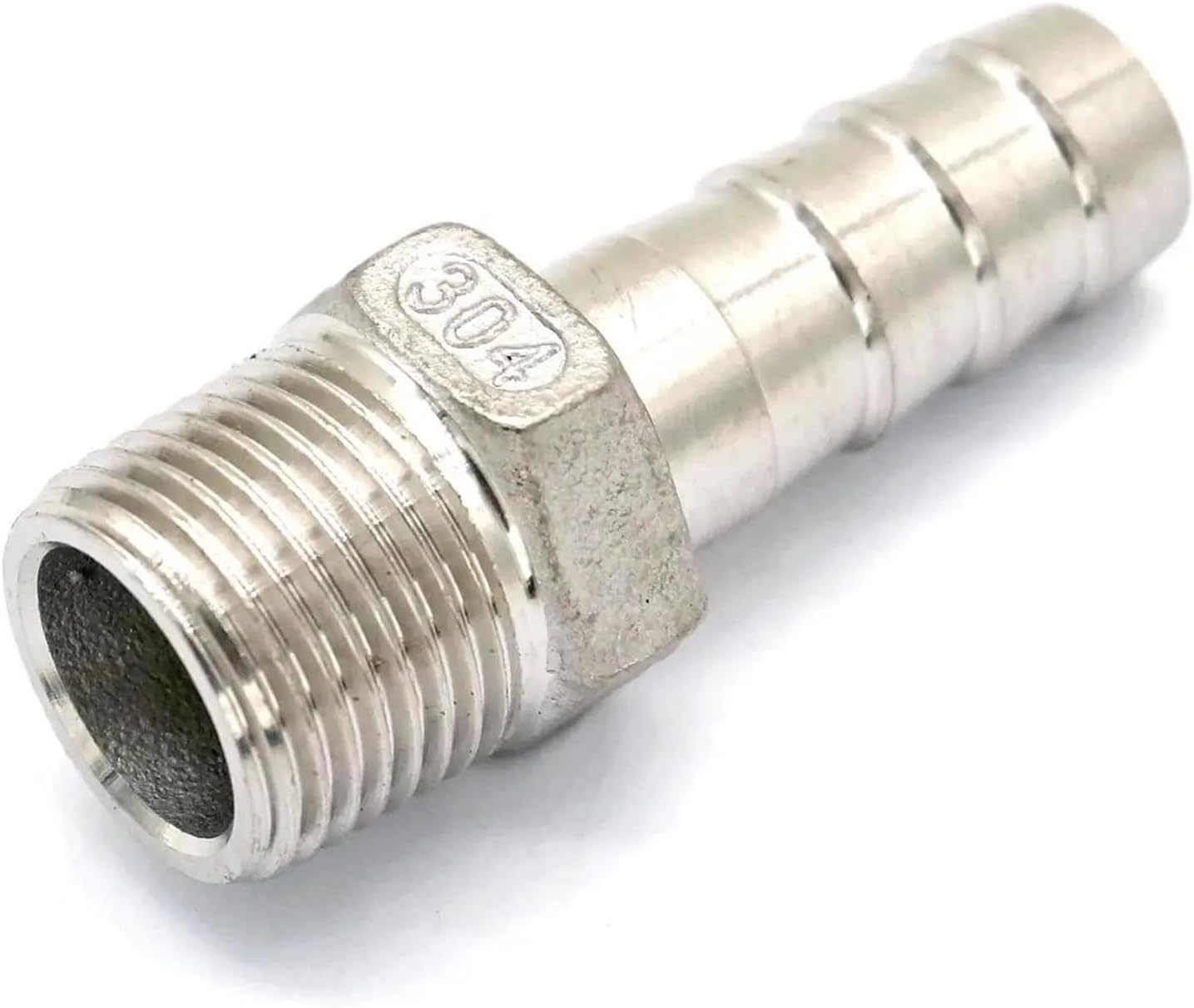 3/8" BSPT Male x 12mm Hose Barbed 304 Stainless Steel Pipe Fitting tail Connector 230 PSI