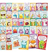 T MARIE 40 grappige ansichtkaarten Punny Puns - Bulk Thinking of You ansichtkaartenpakket voor vrienden, familie, kinderen, studenten, leraar en meer - Zeg hallo, dank u of ik mis u met hilarische