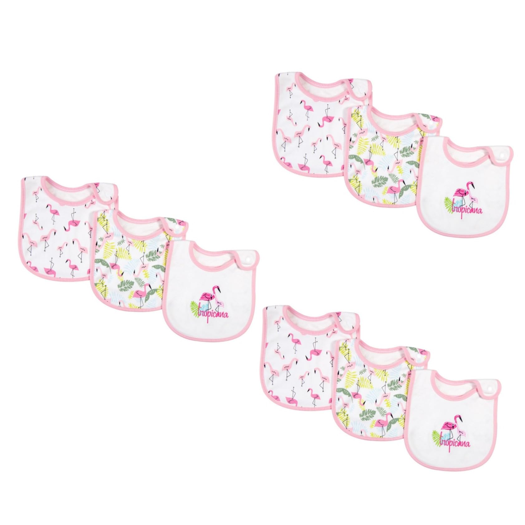 TOYANDONA 3er-sets Baby-lätzchen Zum Mittagessen Speicheltuch Für Neugeborene Flamingo-print Leicht Zu Reinigen Für Kleinkinder 3 Stück X 3
