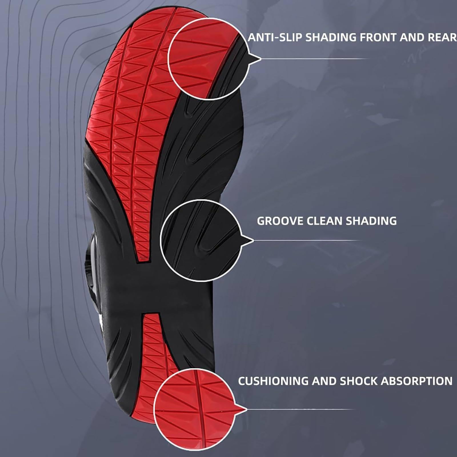 Botas De Moto (Tallas 37-47), con Hebilla Elástica para Poner Y Quitar Fácilmente, Resistentes A Los Impactos Y Al Desgaste, Ideales para Carreras, Turismo Y Deportes. Black-43