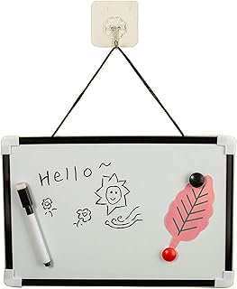 JKG® SMALL A4 WHITEBOARD - Mini Whiteboard And Pen | Dry Wipe Notice Memo Board | Eraser & 2 Magnets - Portable Desk Magnetic Whiteboard Accessories | Magnetic Wall Board For Kids | Kids Whiteboard