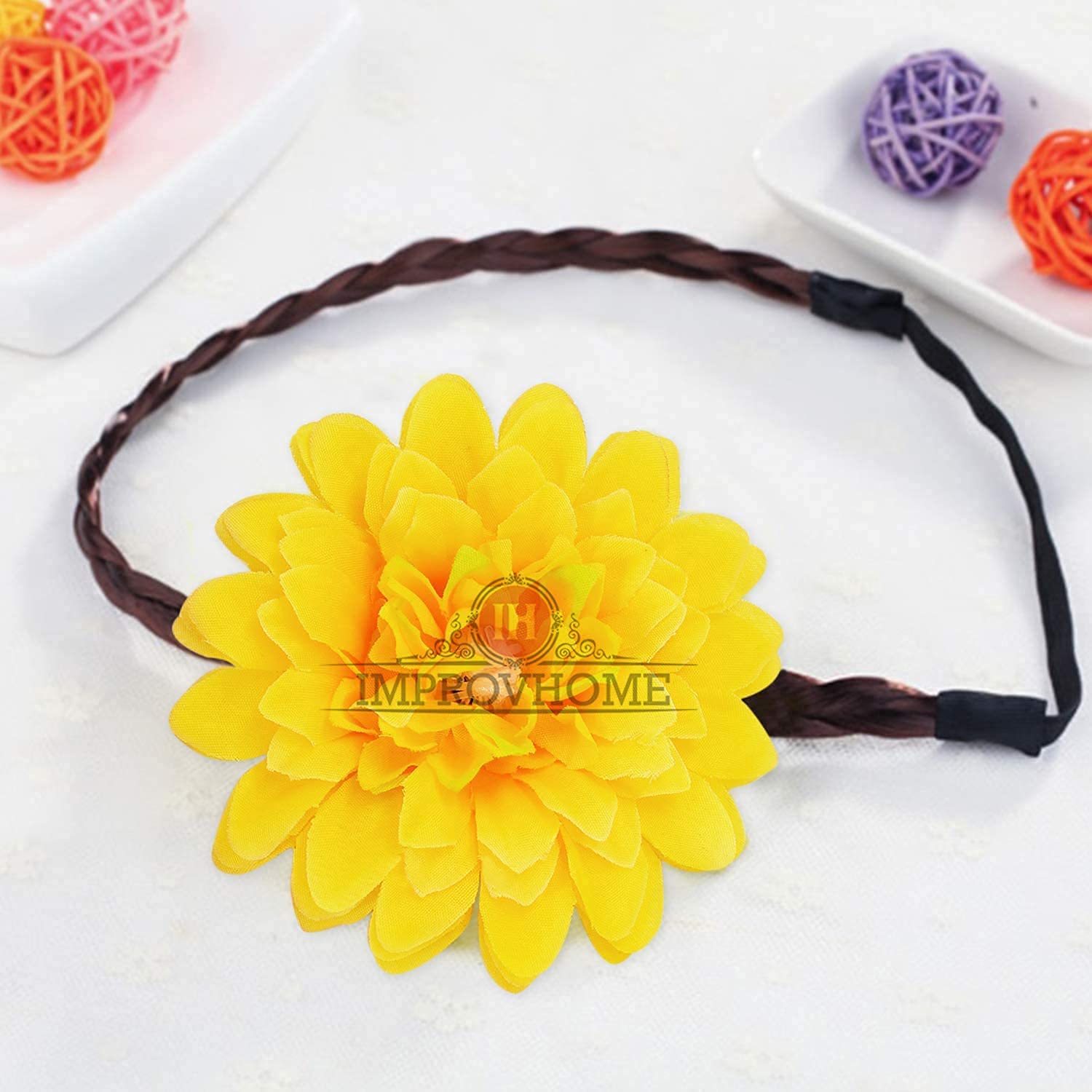 VRCT Marigold Flower (Phool) Silk Artificial Carnation Flowers with Stems for Home Decoration, Wedding, Festival and Banquet Decor (Yellow, 15 Pieces) 3