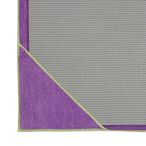 Gaiam Tapete de toalha de ioga Stay Put tamanho tapete toalha de tapete de ioga (serve para cima do