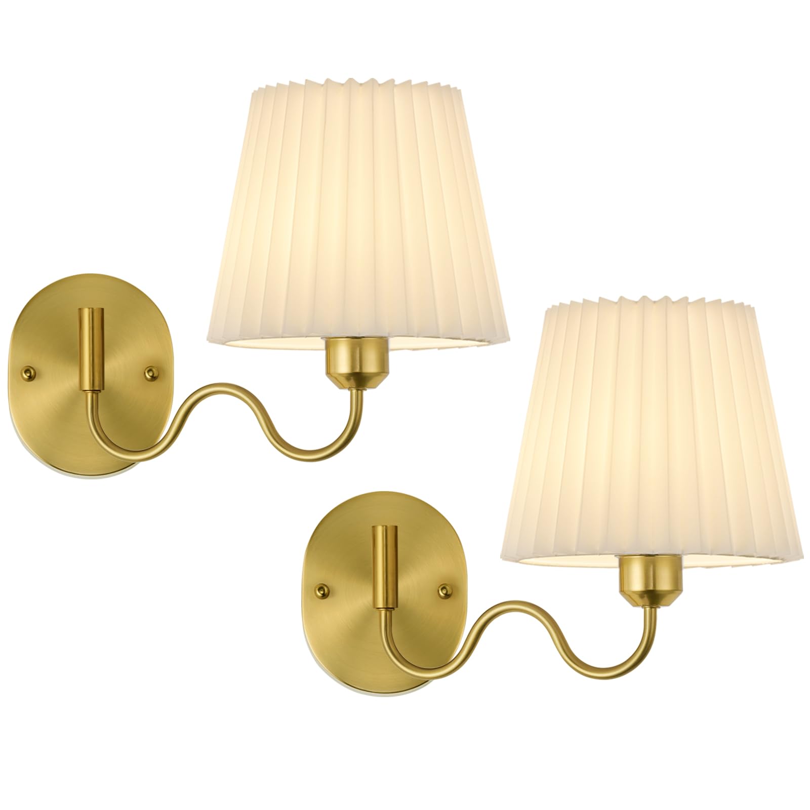 PASSICA DECOR Wall Sconces Set of Two, Hardwired Vintage Wall lamp