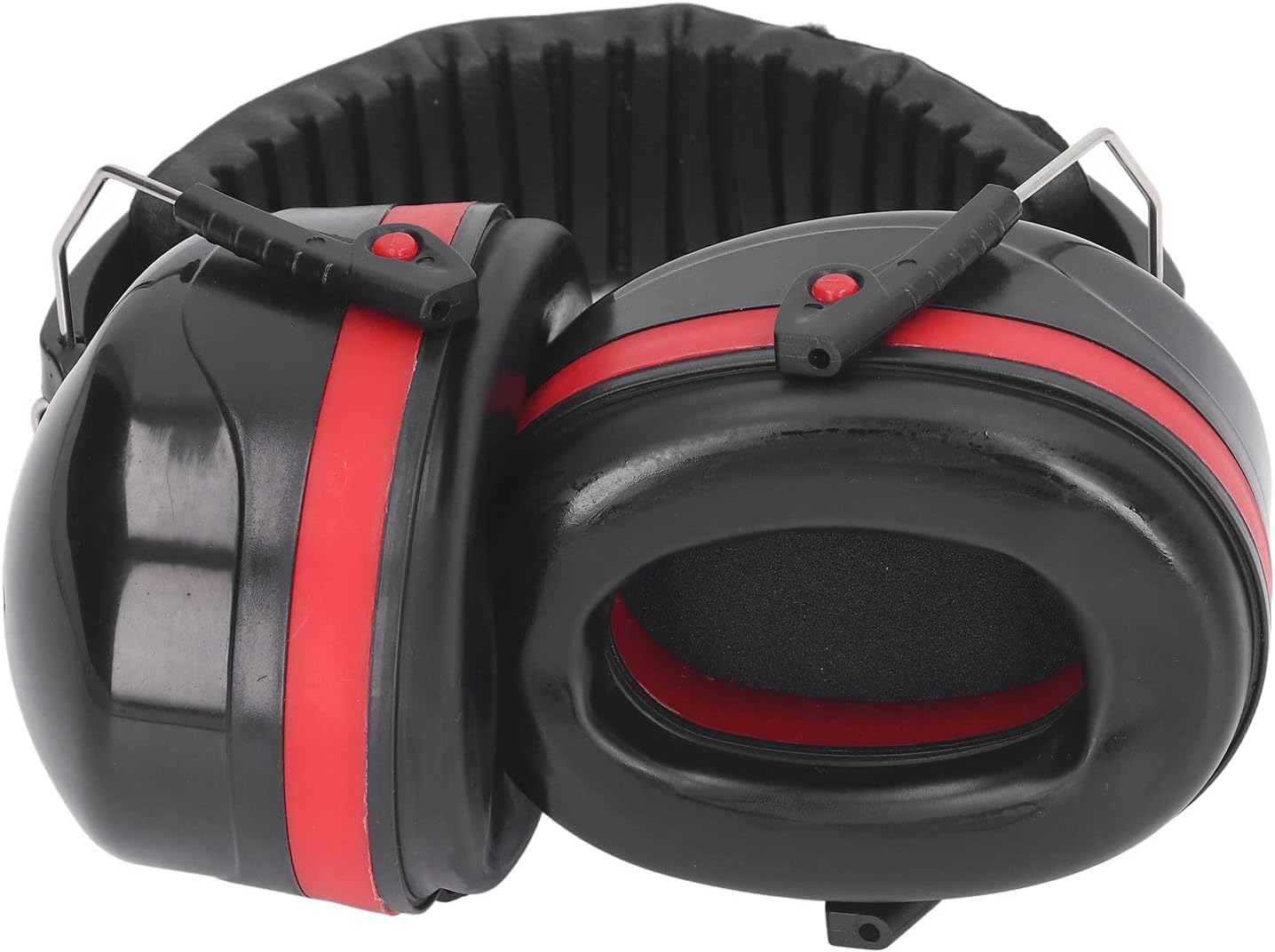 Baby Noise Cancelling Headphones, Baby Hearing Protection Earmuffs, 360 Degree Rotatable Adjustable Ear Cups with Soft Foam Padding, Lightweight Comfortable Design for Airplane Tra (Red Black)