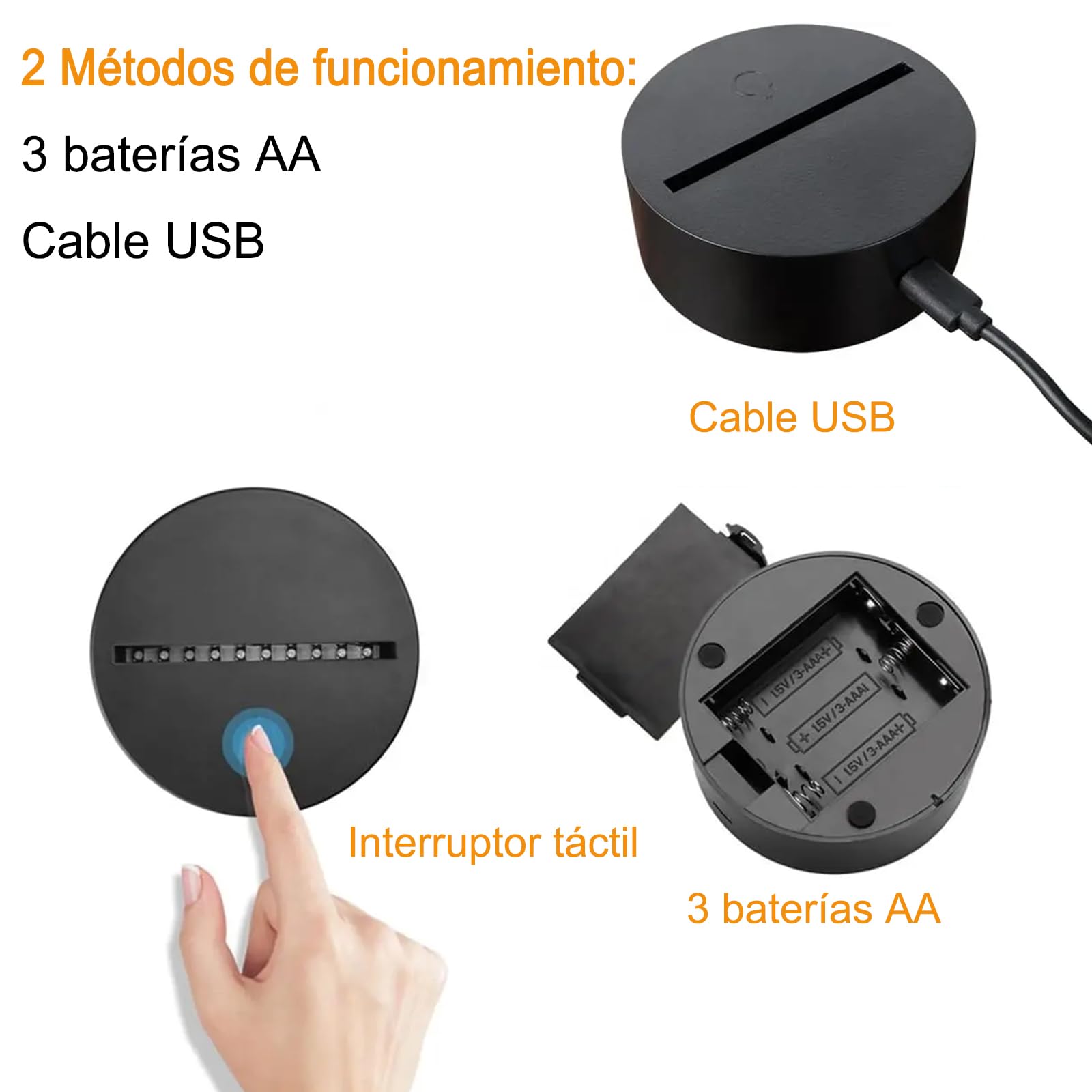 Lampara LED Videojuego Zelda Trifuerza Hyrule Logo Cambia Color USB Luz nocturna y decoración