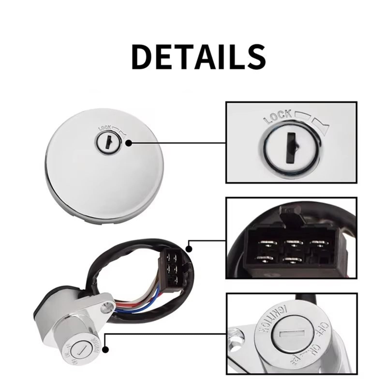 Ignición Moto Cerraduras Para Vulcan 800 VN800 Para Classic Para Drifter 1995-2001 Interruptor Encendido Cubierta Tanque Conjunto Bloqueo 51049-1103 Cerradura Encendido