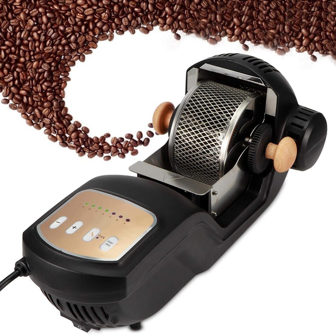ZHJOPP Electric Coffee Roaster,1200W Hot Air Roasting Machine,Adjustable Temperature 0-240℃,Auto Baking and Cooling for Home and Commercial