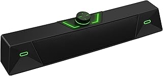 Soundbar caixa de som gamer compacta 7w rms iluminação led usb 5v c