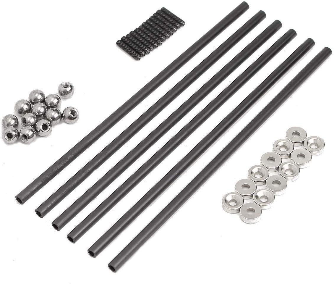 ZD-DZ3D Printer Parts 4x6 MM 200MM Diagonal Push Rod L200 with Magnetic Ball Joint and Steel Ball Compatible with Kossel 3D Printer