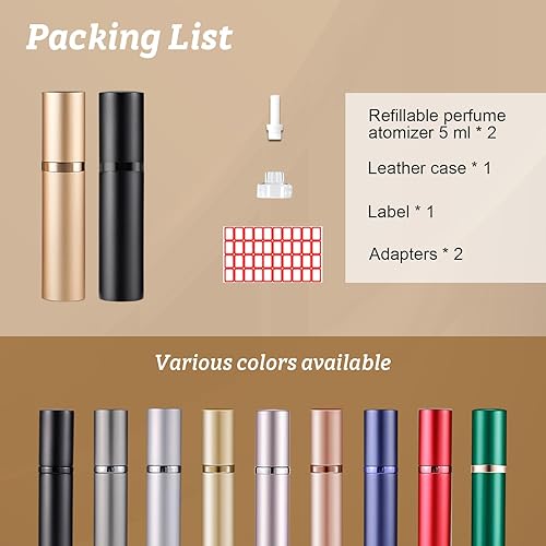 Miniatura 6 de Perfume de viaje recargable portátil tamaño viaje botella de perfume atomizador dispensador de perfume de bolsillo rociador de perfume para viajar