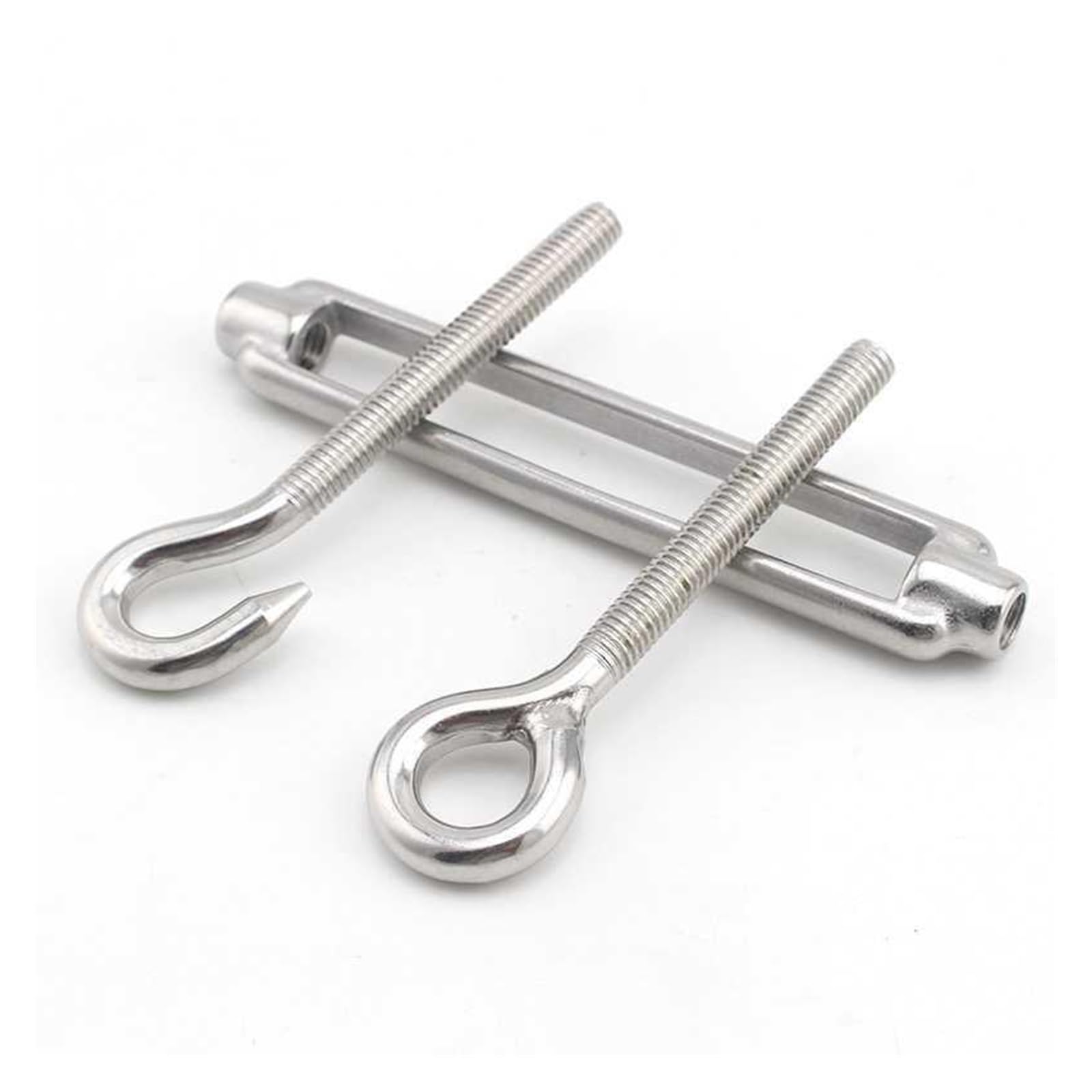 Tensor de Cable con Tensor de Cadena, Tamaños múltiples del Dispositivo de tensión de la Cuerda de Alambre del Ojo de los Ganchos del Tensor del Acero Inoxidable 304(M12)