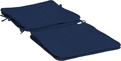 Miniatura 5 de Arden Selections ProFoam Essentials - Funda de cojín para silla de comedor al aire libre, 20 x 20 pulgadas, zafiro aurora, damasco azul