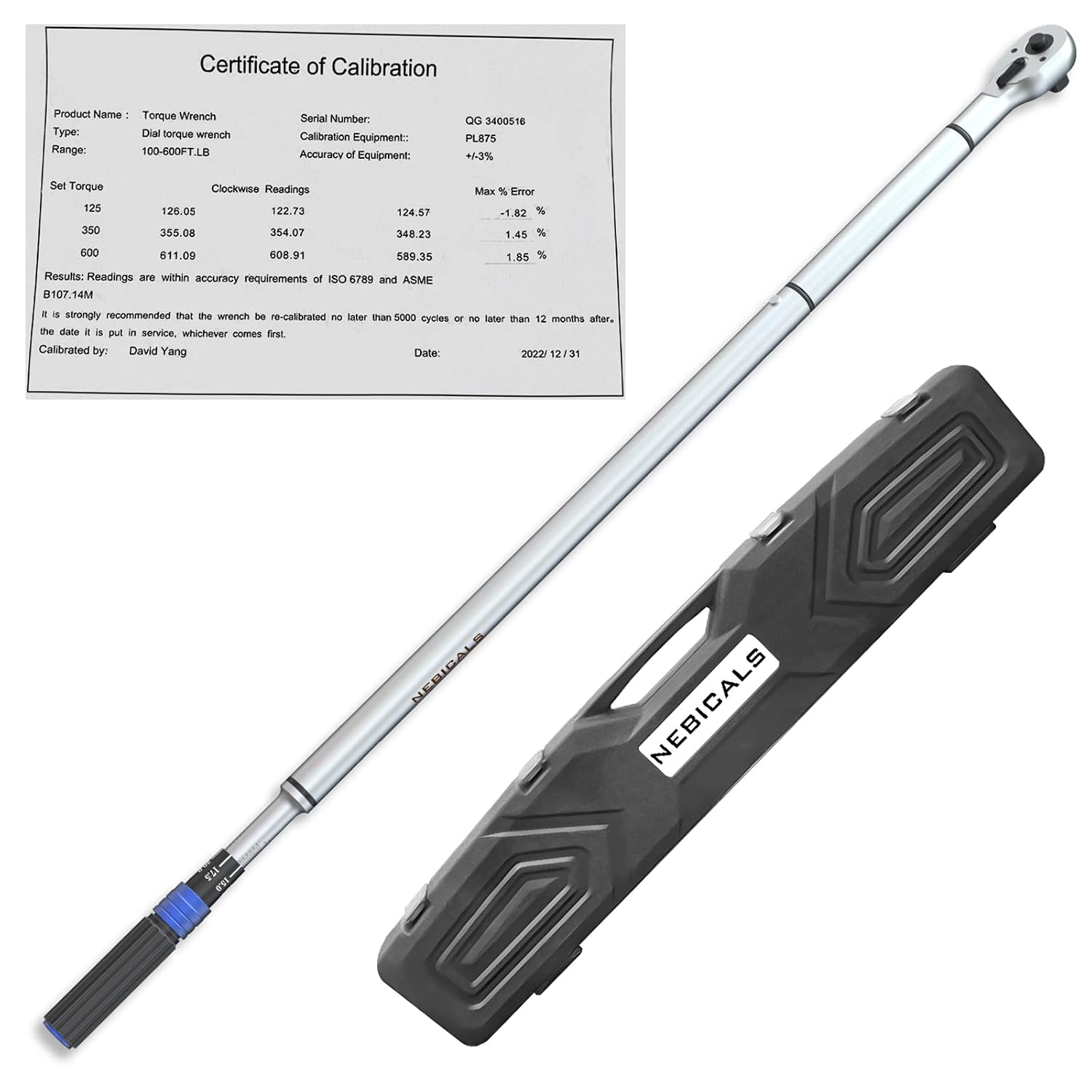 NEBICALS 3/4'' 100-600 Ft Lb Torque Wrench : Amazon.in: Home Improvement
