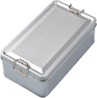 Latas de metal para galletas, latas de almacenamiento de metal, latas de almacenamiento para el escritorio de la cocina en el hogar | Caja de almacenamiento a prueba de polvo para caramelos de