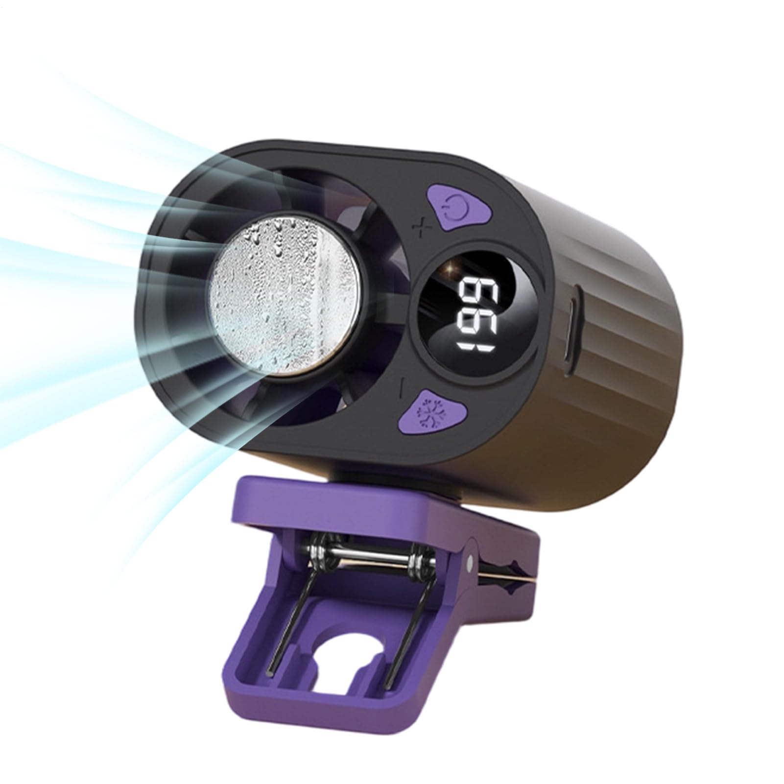 Ventilador de cintura con ráfaga de alta velocidad y control de aire ajustable de 199 niveles