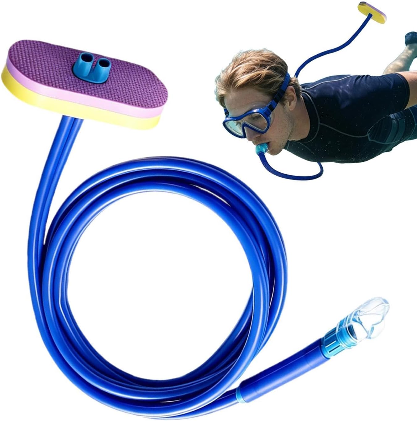 Snorkel for Swimming Comfortable Lightweight Soft Long | Swimming Training Snorkeling Gear for Freediving Water Sports Diving Outdoor Pool Vacation Holiday