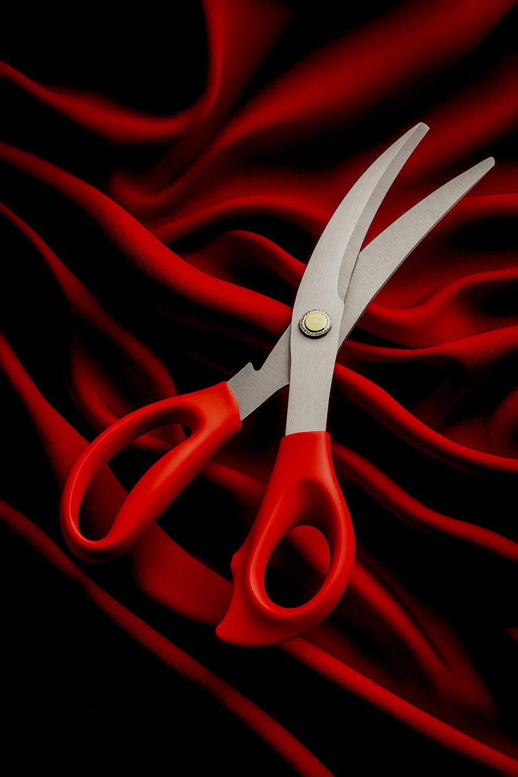 Top Chef Kitchen Scissors - Korean Style, Stainless Steel -2