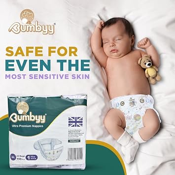 Sensitive Skin Baby Nappies Size 1, 198 Nappies (06 Pack) 2–5 kg