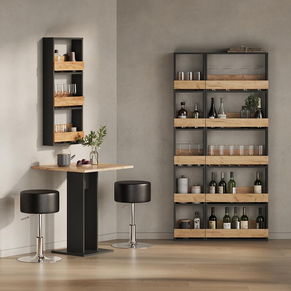 Livinity Table de Salle à Manger Regusa, Anthracite, 65x78cm