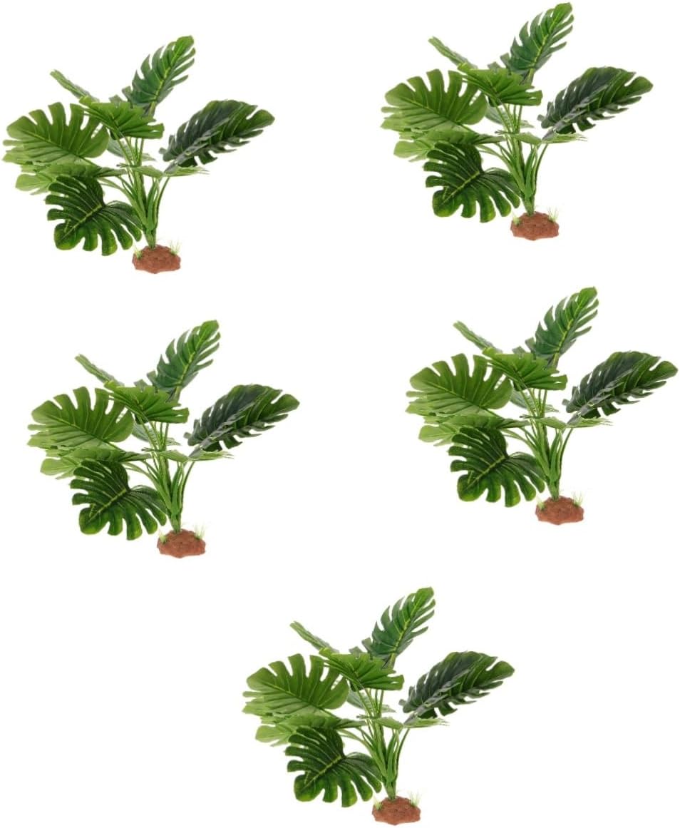 BESPORTBLE 5pcs Aquarium Ornament Plant Fake Aquarium Plants Fish Tank Decoration Lifelike Appearance Versatile Fish Accessories