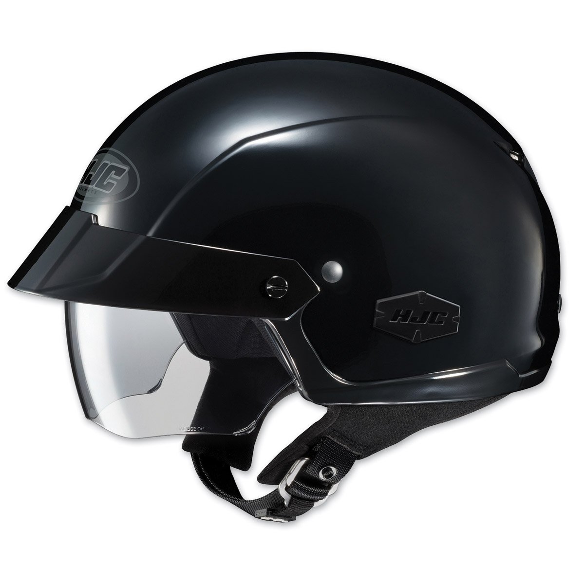 HJC Unisex Adult is-Cruiser Solid Black Half Helmet 0824-0105-03 : Automotive