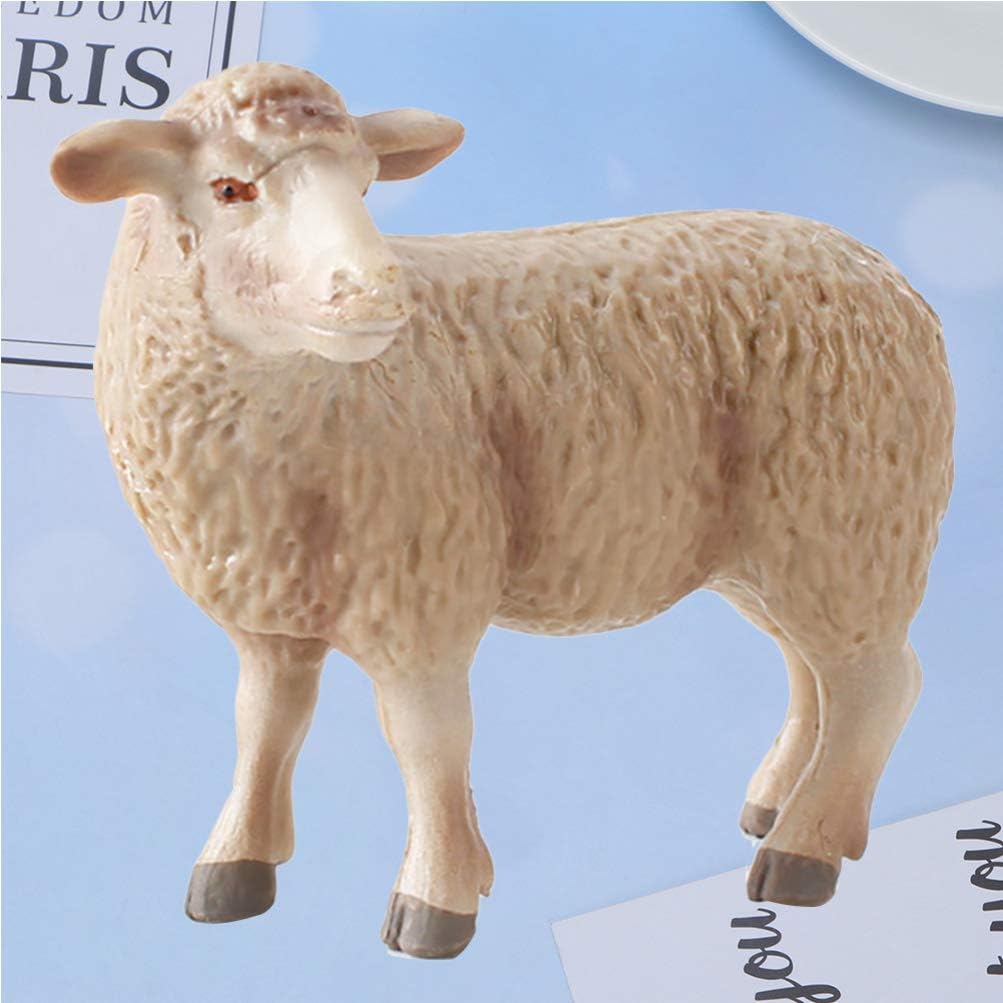 Kisangel Simulated Sheep Ornaments - Realistic Plastic Farm Sheep Model for Home Decor and Educational Play 3 34 X 2 55 X 1 10 Inch - Image 5