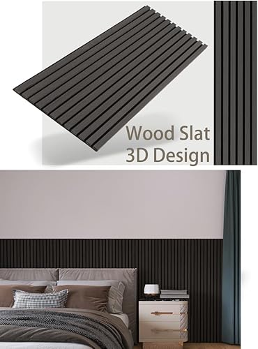 Miniatura 5 de Paneles de pared de listones de madera acústica para decoración de pared interior, paneles de pared insonorizados, paneles de madera de listones 3D,