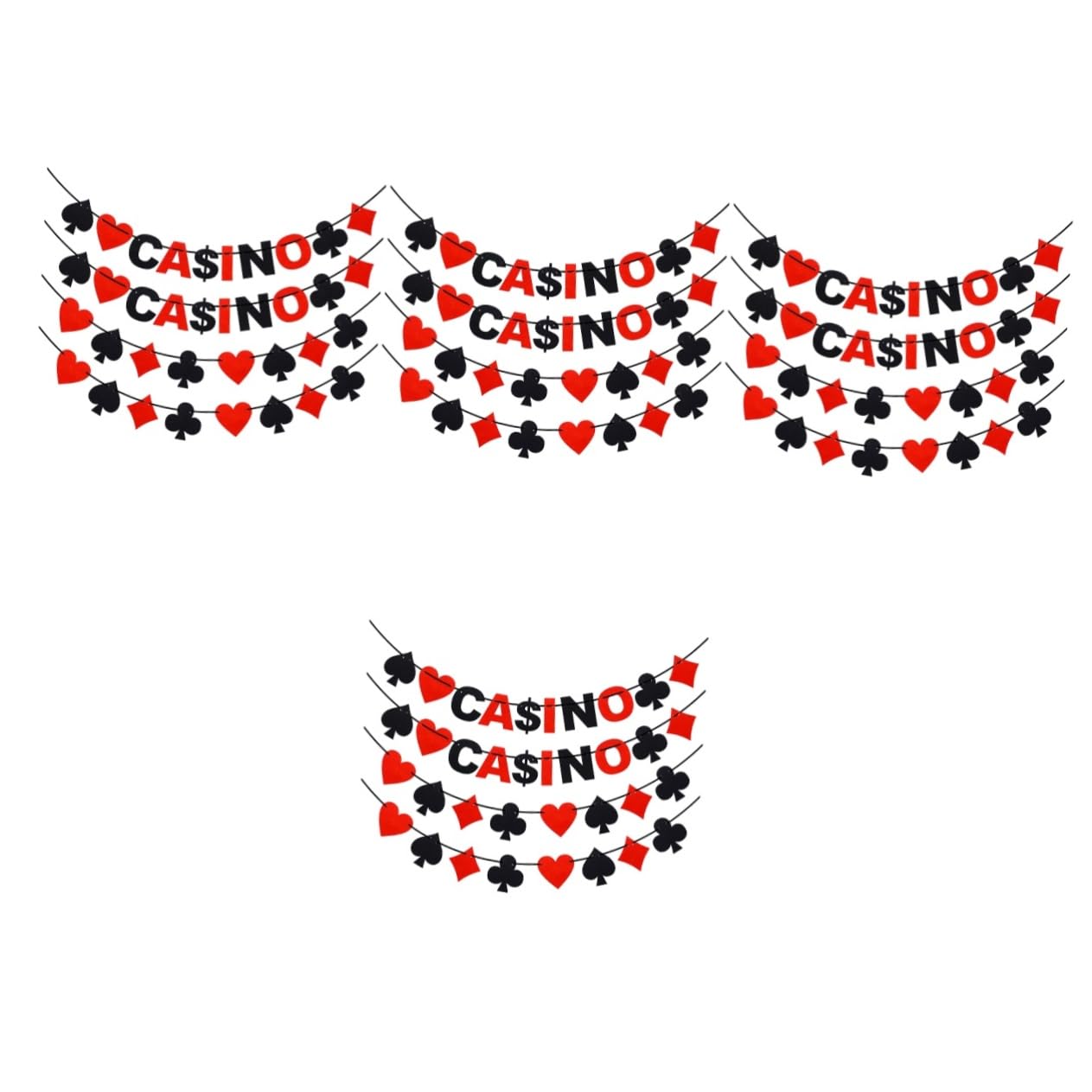 Abaodam 16pièces Guirlande Suspendue De Fête Coeur Décorations Intérieures Et Extérieures Banderoles Lettres Coeurs Accessoire Photo Pour Événements Thématiques