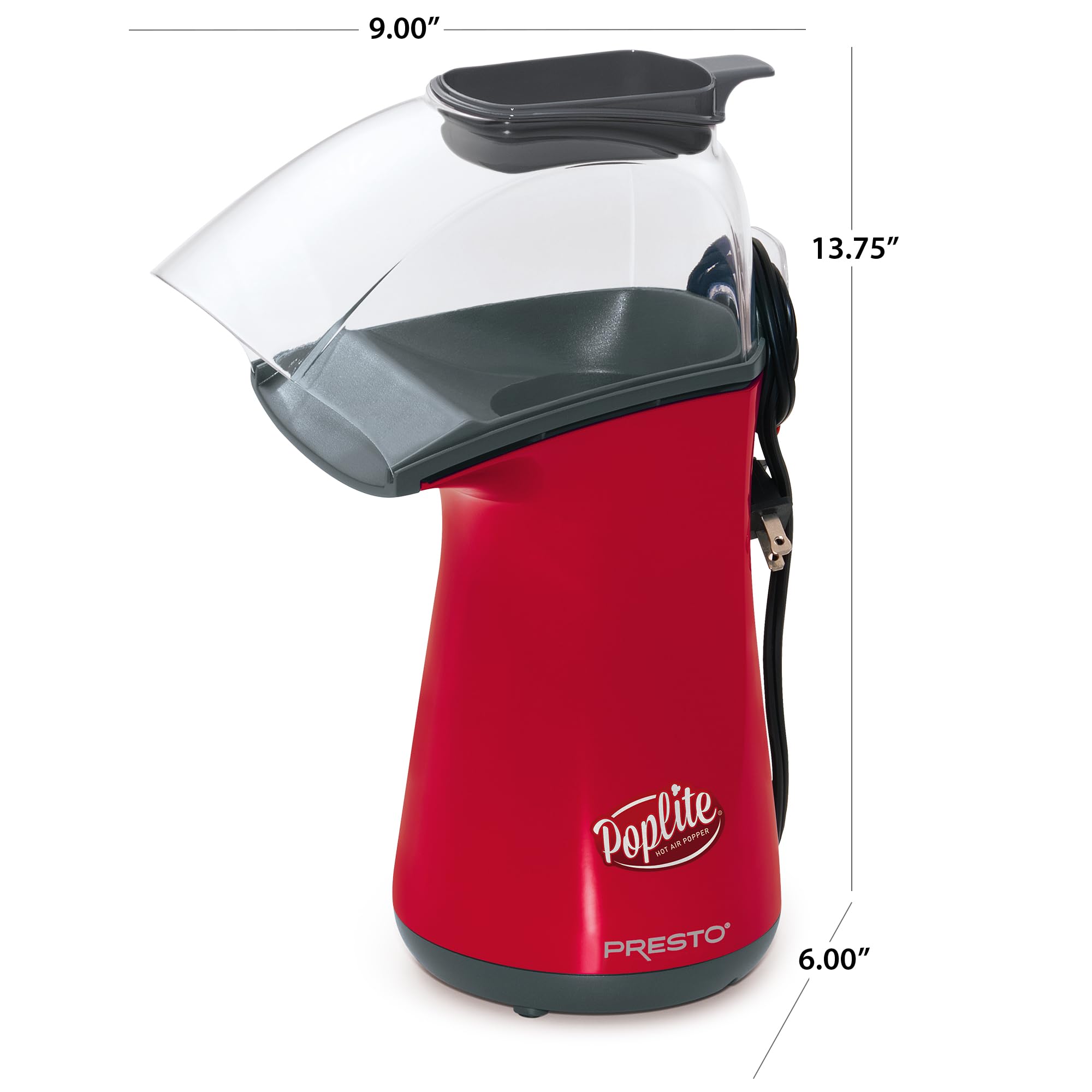 Presto 04863 Poplite Popcorn Popper - Copo medidor embutido +