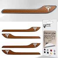 Vista 35 de IPG Compatible para Modelo 3 / Modelo Y Kit de calcomanías para manija de puerta (Set de 4) con logo de Tesla Personaliza tu Tesla (Bronce)