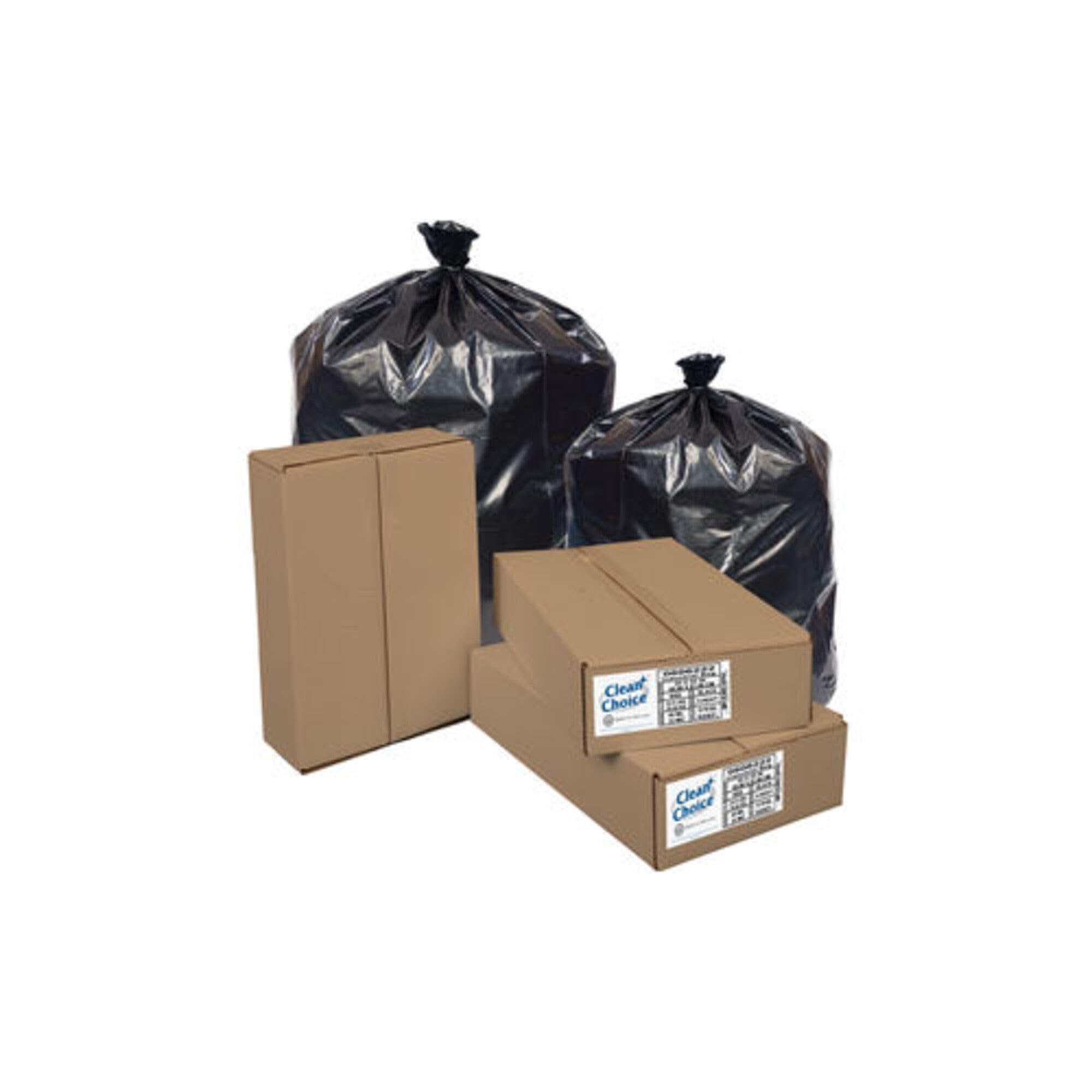 PITT PLASTICS/INTEPLAST, CAN LINER BLACK STAR 40 LOAD 45 GALLON 10-10, Manufacturer Part Number: EC404617K