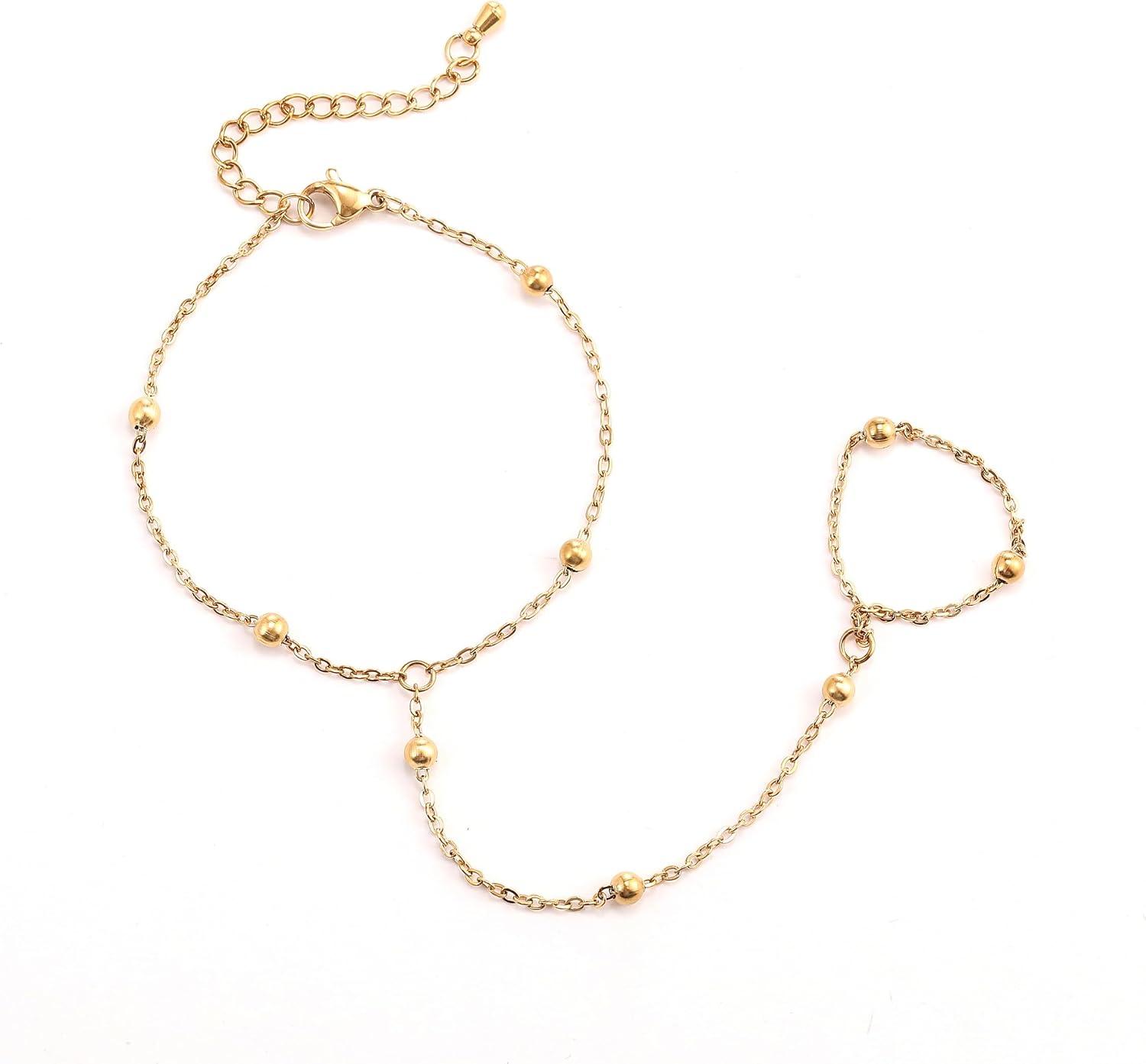 Women's Bracelet Gold Silver Jewellery Hand Chain Bracelet Set Gold Jewellery Bracelet Stainless Steel Bracelets Set